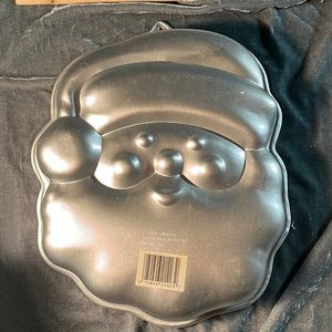 Vtg Metal Santa Baking Pan